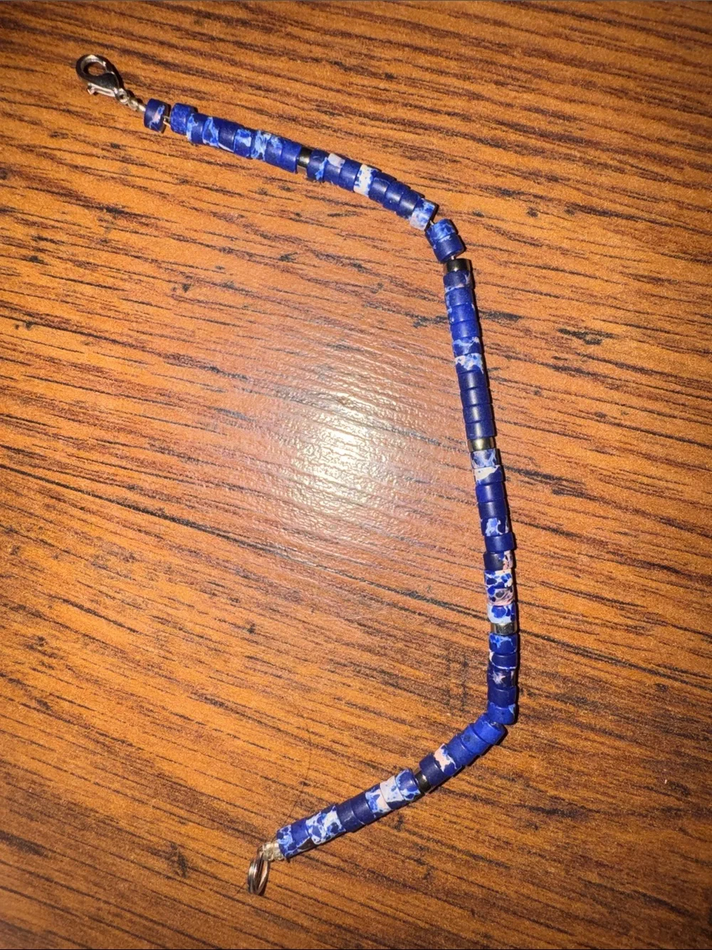 7” Lapis Lazuli Beaded Women's Bracelet